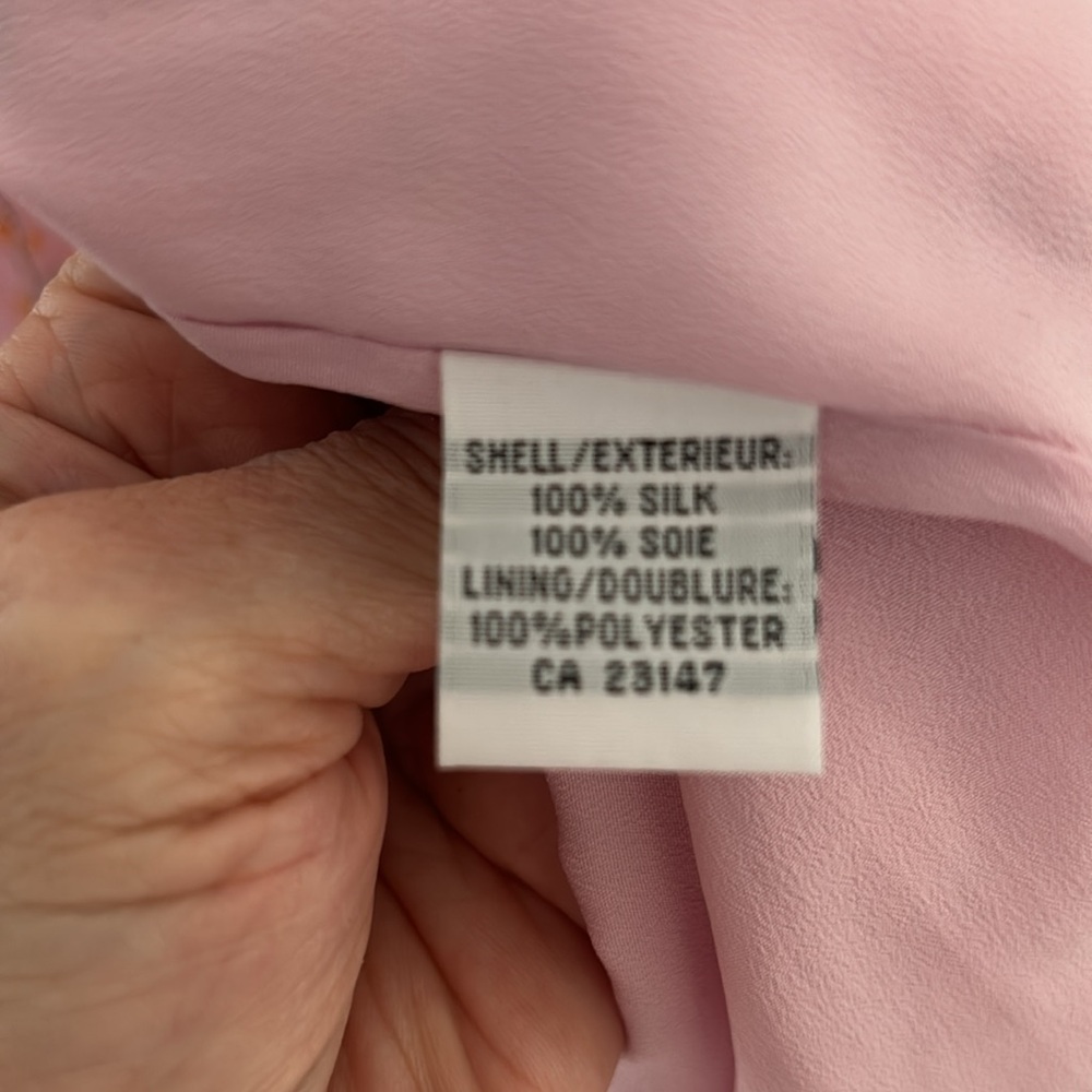 NWOT Talbots Pure Silk Fit & Flare Pink Floral Dress - Picture 5 of 6